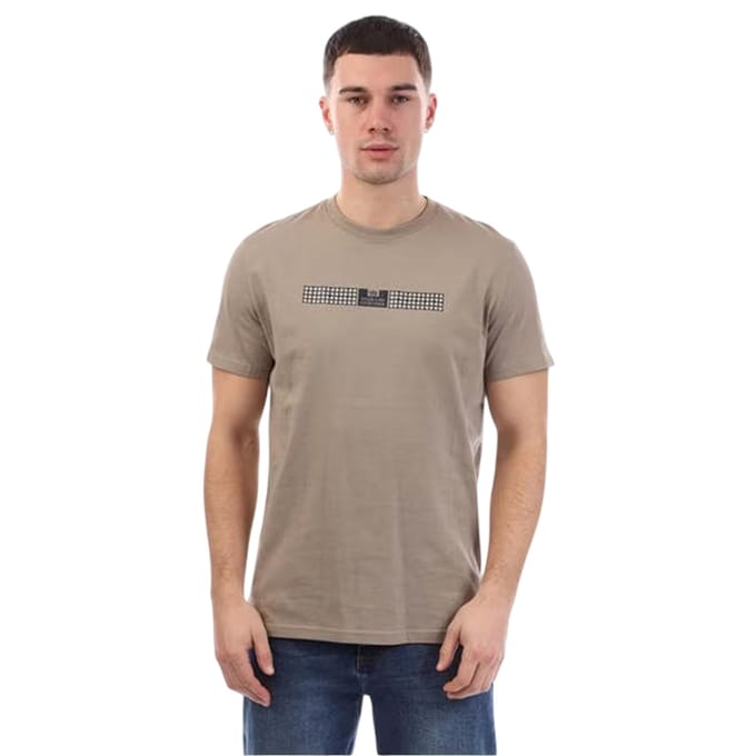 Weekend Offender Heren Shareck Geruit Normaal T-shirt (Steen)