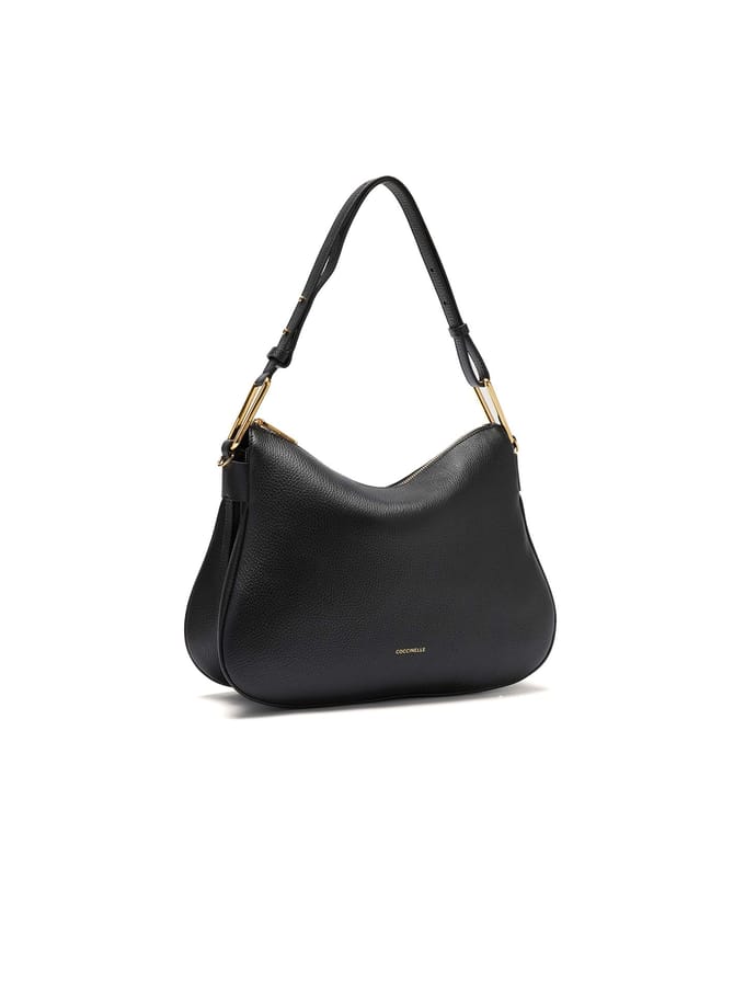 COCCINELLE Leren Schoudertas Magie Soft Shoulder Bag Noir Zwart
