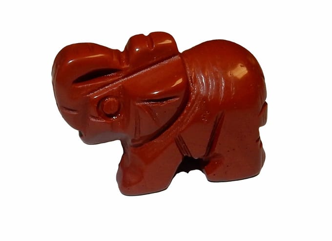 Miniatuur Olifant Jaspis Rood Klein