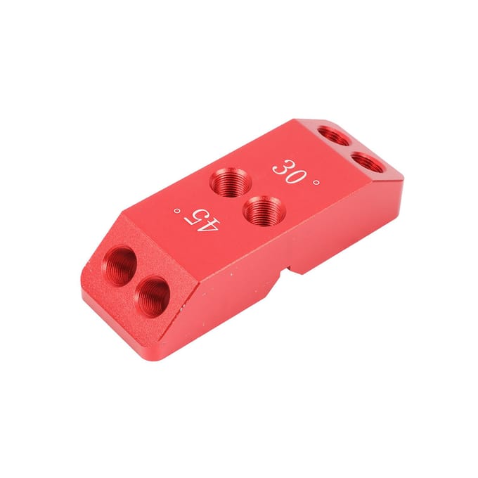 Boorgatgeleidingsmal 304590 Graden Dekkabelleuning Draadstift Boorgeleider Boorsjabloon rood