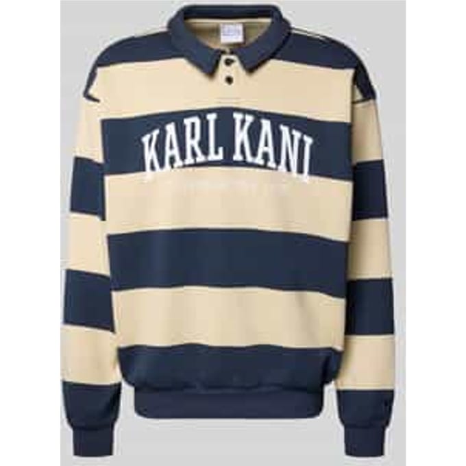 Oversized sweatshirt met polokraag model 'Heritage'