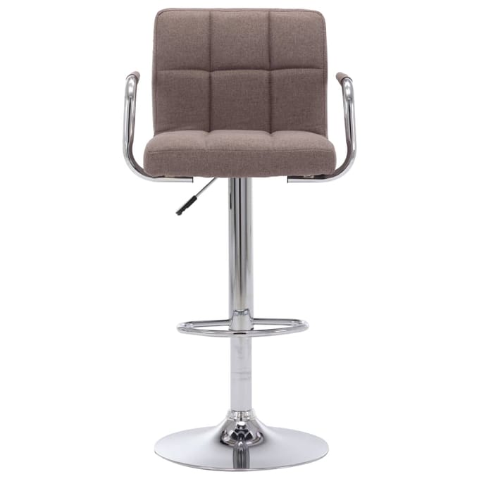 vidaXL - Barstoelen - 2 - st - stof - taupe