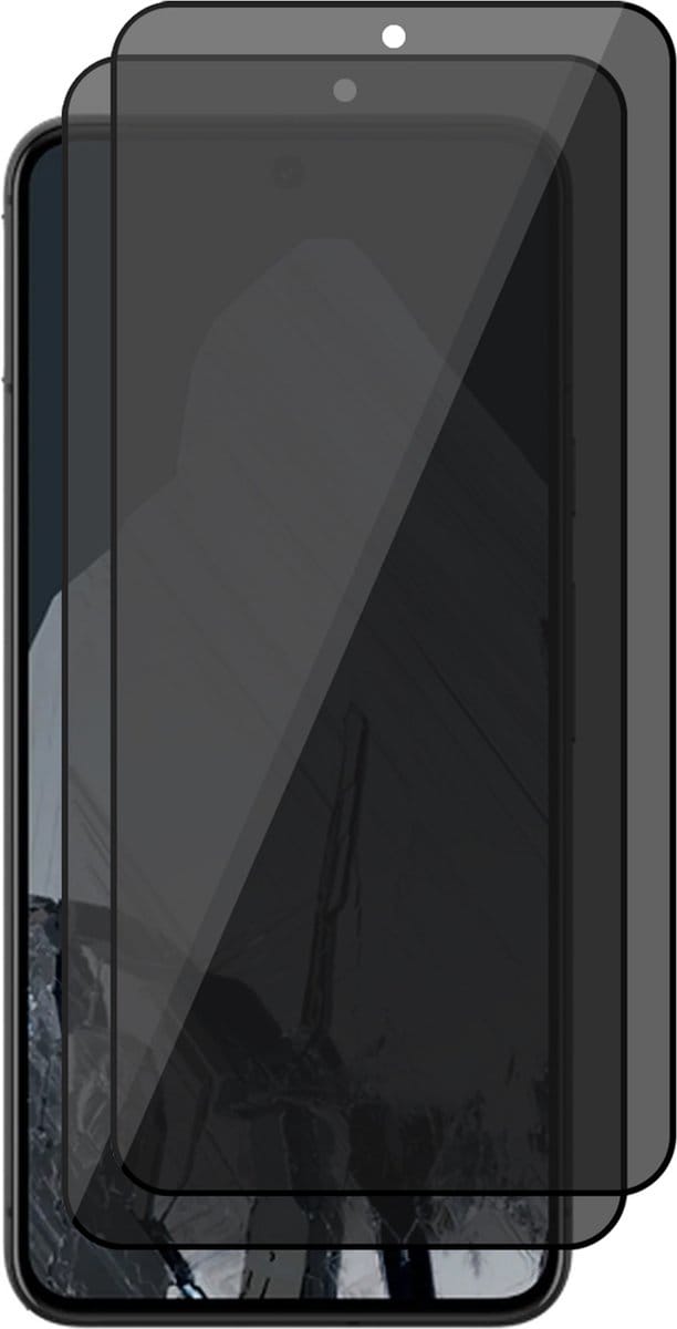 Privacy Screenprotector geschikt voor Google Pixel 8 Pro - 2x Volledig Dekkend Glas Screen Protector