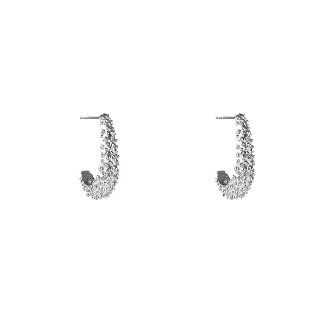 Go Dutch Label Oorringen Dotted Drop Zilver