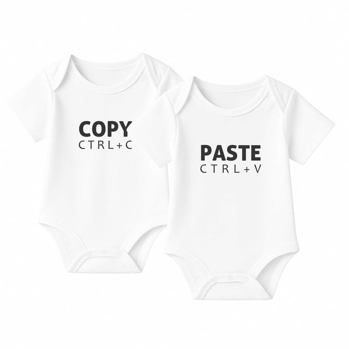 Romper Copy Paste - wit - korte mouw