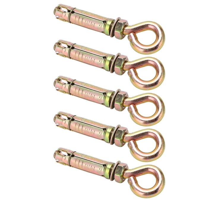 5 pièces Boulons d'expansion Ancrage robuste Boulons à œil pour mur en béton 11x1,6 cm