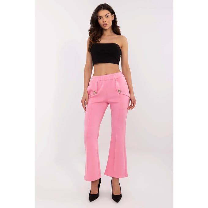 Sculpted Button Pants - Roze - Roze / One Size