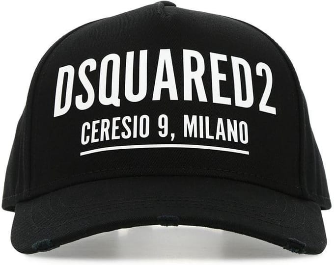 Casquette de baseball DSQUARED2 milano italienne nero gray