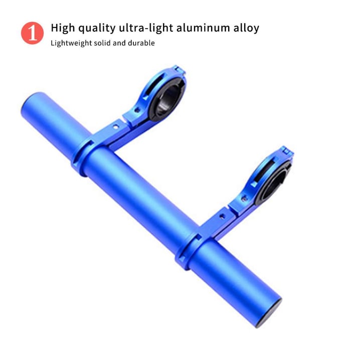 Stuurverlengstuk Fiets Aluminiumlegering Fiets Verlengstang Verlengbevestiging Houder voor MTB double rod zwart