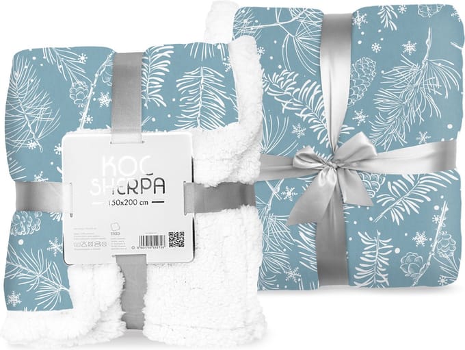 Kerst Sherpa Fleece Deken, Winter - 150 x 200 cm - Polyester