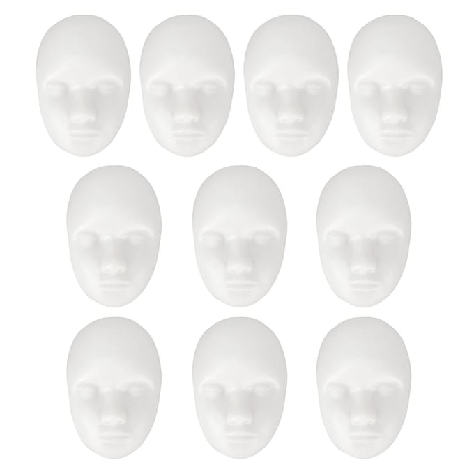 10 stuks 3D Microblading Oefen Gezichtsmodel Zachte Siliconen Tattoo Oefenhuid Hoofd Wit white