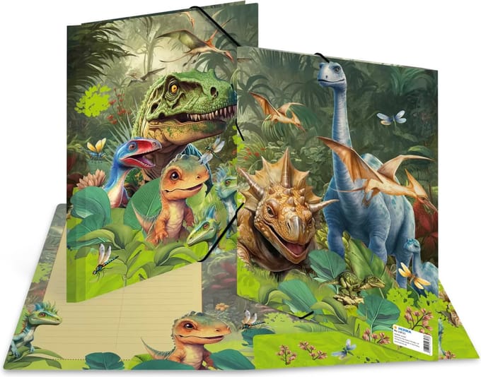 Elastomappen A4 Carton Dino World