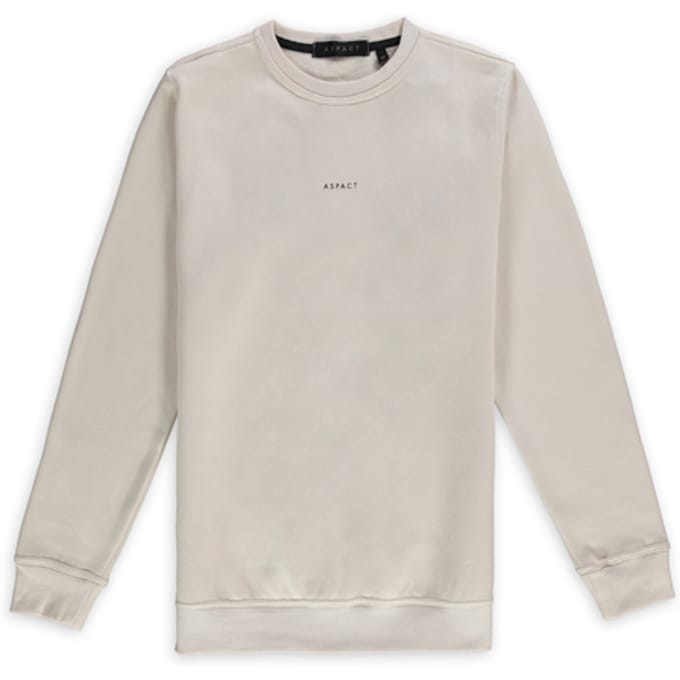 Aspact  Back Logo Sweater Sand Maat: XXL | Sweaters Outlet | Unisex | Ecru