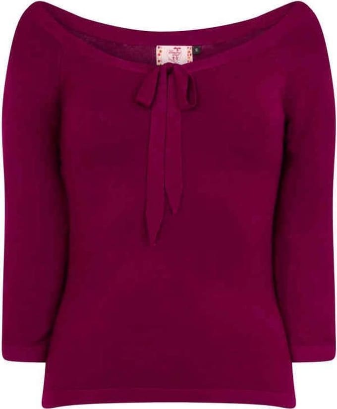 Dancing Days - PRETTY ILLUSION Longsleeve top - M - Bordeaux rood