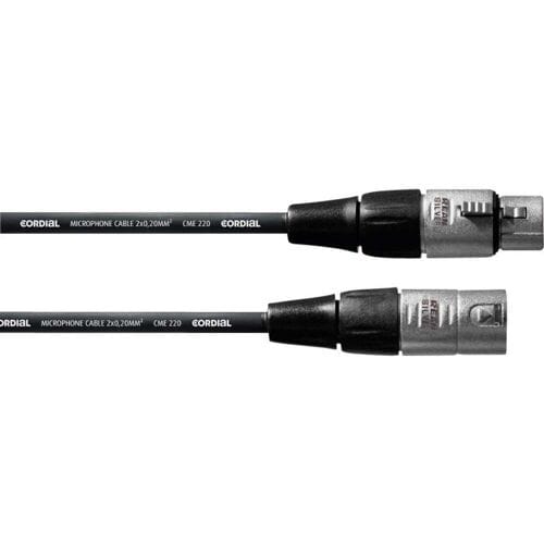 Cordial CFM FM Essentials Microfoonkabel – XLR mannelijk/vrouwelijk - Zwart
