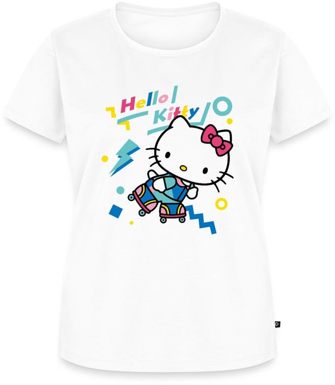 Hello Kitty Jaren 90 Stijlen Met Rolschaatsen Premium T Shirt Dames