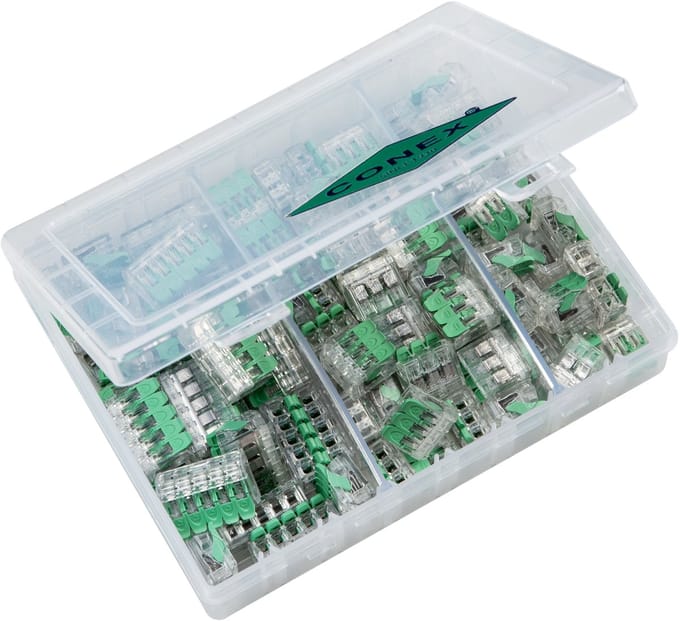 Conex - Transparante Universele Lasklemmen - Assortiment Box 90 stuks