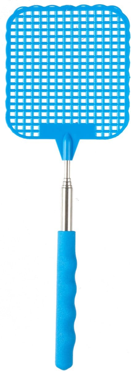 Ibergarden Vliegenmepper compact - Uitschuifbaar tot 60 cm - blauw - Insecten killer