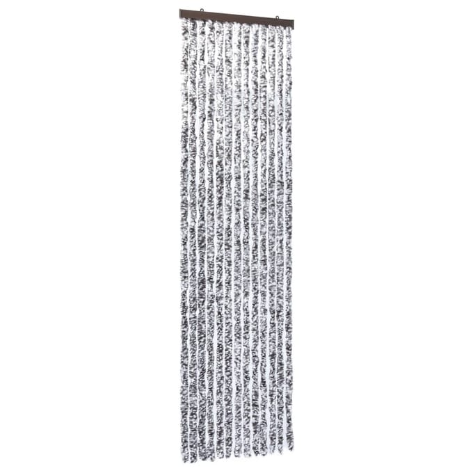 vidaXL - Vliegengordijn - 56x185 - cm - chenille - bruin - en - beige