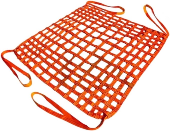 Vracht hijsnetten - Lading netten - Goederen vervoeren - Sterke polyester constructie - 2x2 meter - Zwart