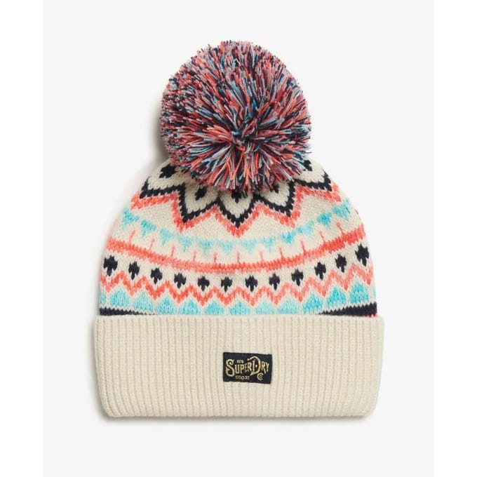 Gebreide muts met patroon voor vrouwen Superdry