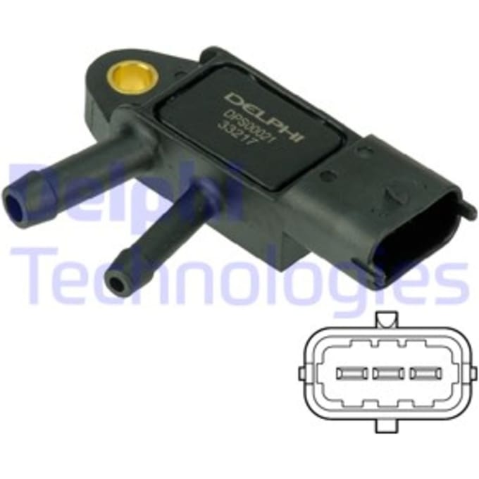 Sensor, uitlaatgasdruk DELPHI DPS00021