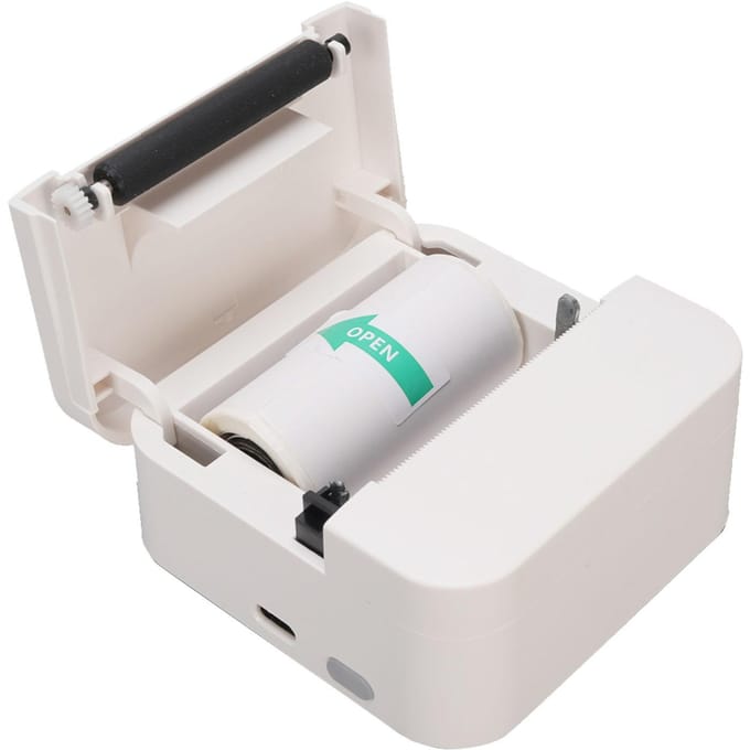 Mini Thermische Stickerprinter Bluetooth Draagbaar Zakformaat voor Label Journal Memo Notities Foto Studie white
