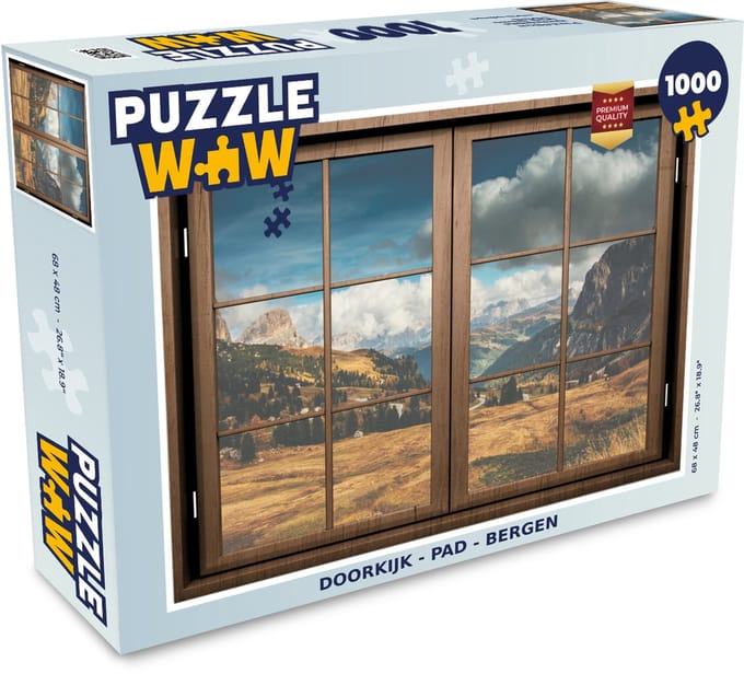 Puzzel Doorkijk - Pad - Berg - Legpuzzel - Puzzel 1000 stukjes volwassenen