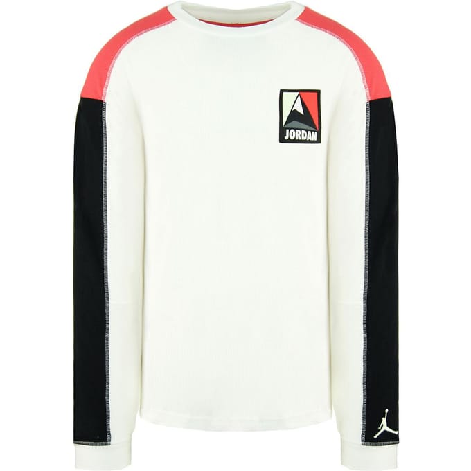 Nike Jordan Logo Lng Mouw Crew Wit Heren Winter Utility Thermische Top CT3382 100
