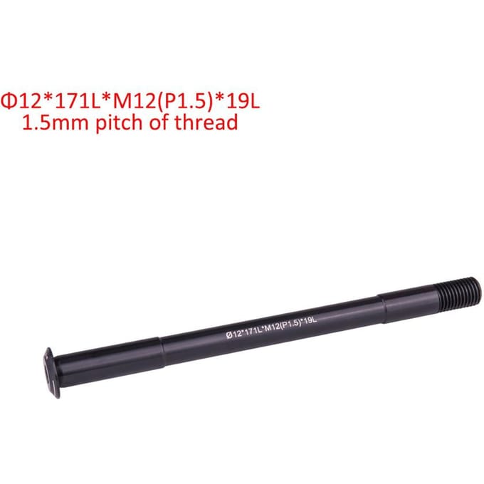 12mm MTB Steekas Achternaaf Spiesjes Fietswiel As Naafas black