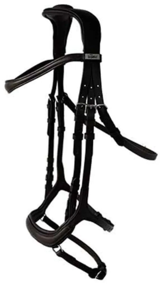 Lexhis Iedra Bit Rubber Reins Hoofdstellen Zwart Full
