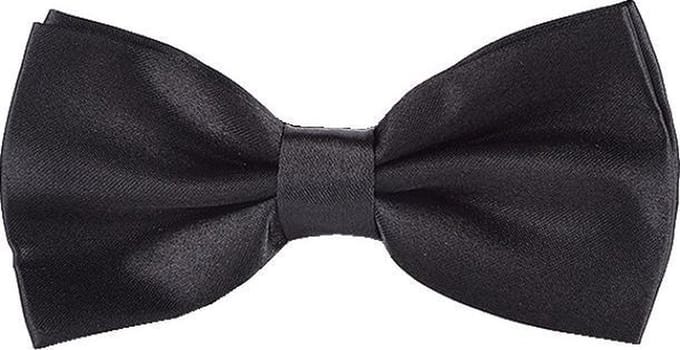 Fako Fashion® - Vlinderstrik - Vlinderdas - Satijn - 12.5cm - Zwart