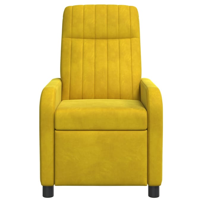 vidaXL - Recliner - Geel - fluweel