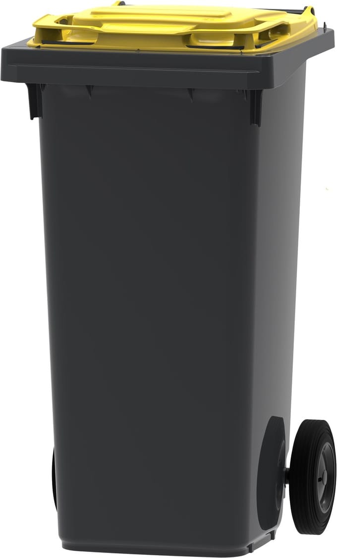 Mini Container - 120 liter Geel - Kliko Afval Container 120liter - Afvalbak 120l