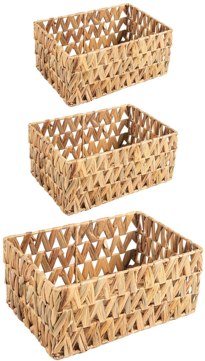 Opbergmanden TONOA, set van 3 – naturel