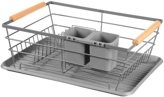 Brunbeste - Afdruiprek met Ociekacz - Metaal - 44x31x14 cm - Grijs