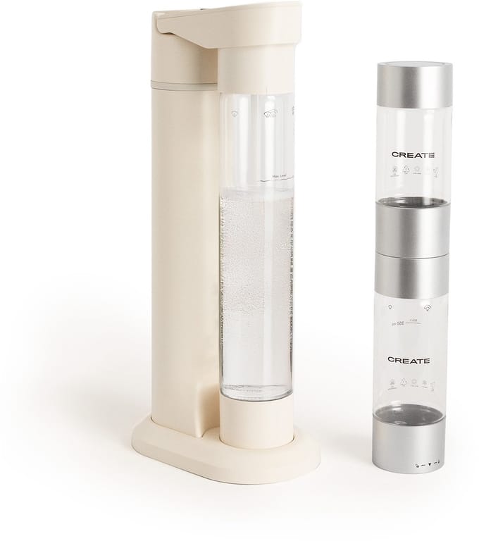 CREATE - Bruiswatermachine 1L + Dubbele Fles - SODA MAKER STUDIO