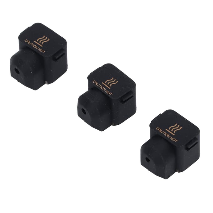 3 stuks siliconen sokken voor BambuLab A1 Mini hittebestendige 3D-printer hot-end afdekking nozzle isolatie black