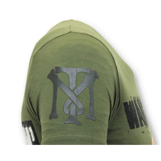 Exclusieve T-shirt Mannen - Shooting Duck Gun - Groen