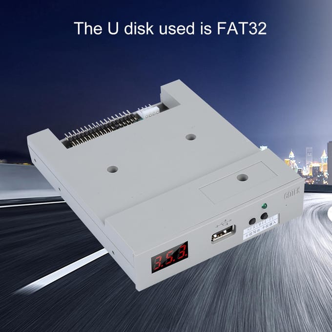 SFR1M44-FU 3,5 inch 1,44MB USB Floppy Drive Emulator voor Borduurmachine Plug en Play gray