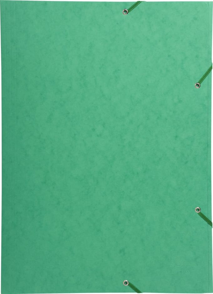 Exacompta 5x Elastomap met 3 kleppen in glanskarton 600gm2 - A3 - Groen - 59515E