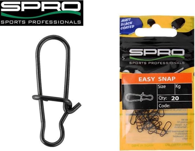 Matte Black Easy Snap SPRO - Maat 4 / 23KG