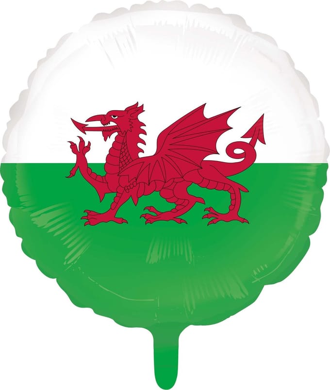 Wefiesta - Folieballon Wales (45 cm)