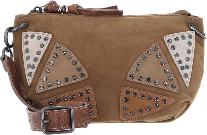 FREDsBRUDER Leren schoudertas Wild Ones Round Crossbag Caramel bruine