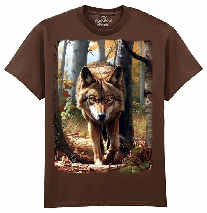 Wolf Wolven Autumn Approaching The Coloured House T-shirt S