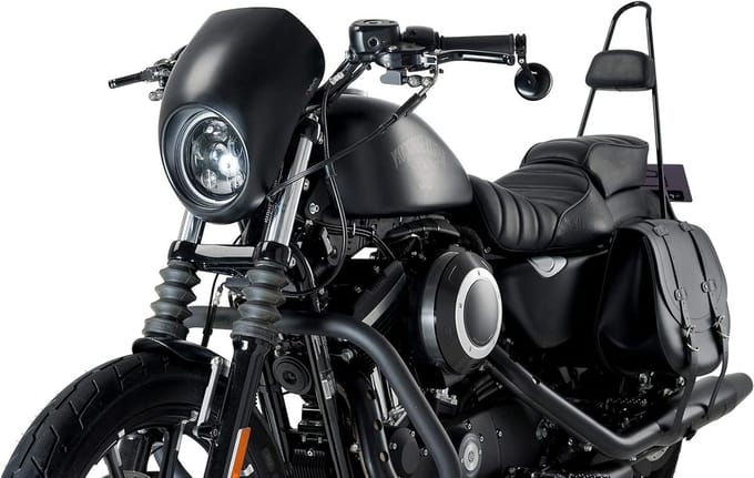 Paneelschijf Anarchy - Windscherm Deflector - Motorfiets Customizen - Perfecte Pasvorm - 25.5 x 15 x 36 cm - Mat Zwart