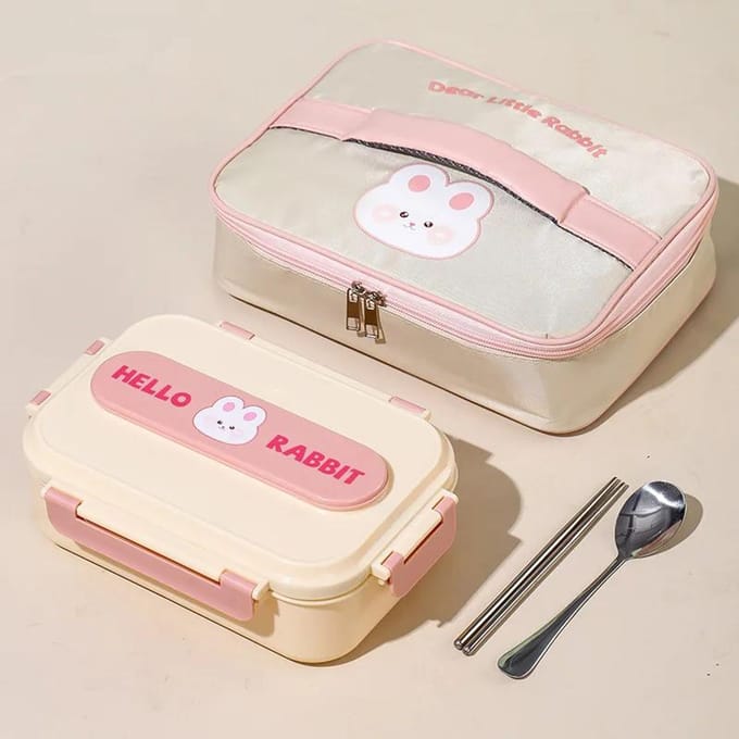 Panda Bento Box voor Kinderen Dubbellaags Verdikkend Verzegeld Compartimentaliseerde Lunchbox Gemakkelijk Schoon te Maken Voedselbewaarcontainers