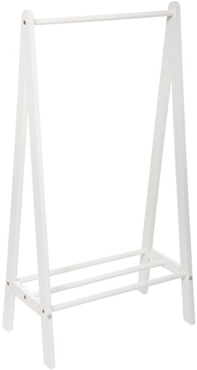 Atmosphera Kledingrek - voor kinderen - hout - 60 x 114 cm - wit - kleding ophangen