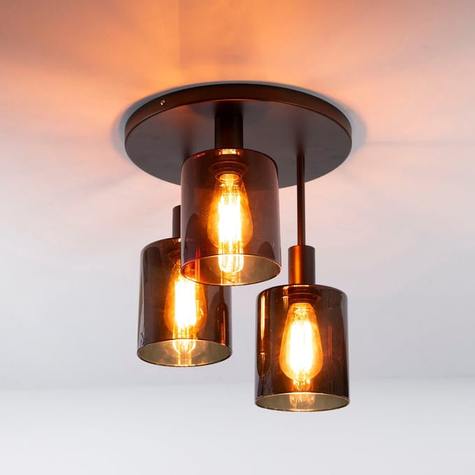Fraaai - Lucien plafondlamp 3-lichts - bruin