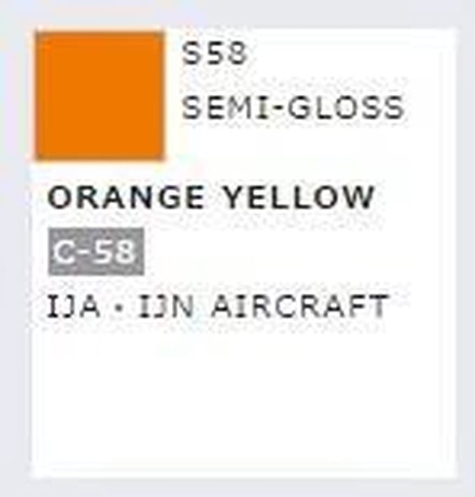 Gunze S-058 - Mr. Color Spray 100 ml Orange Yellow - Spuitbus voor Plastic Modelbouw